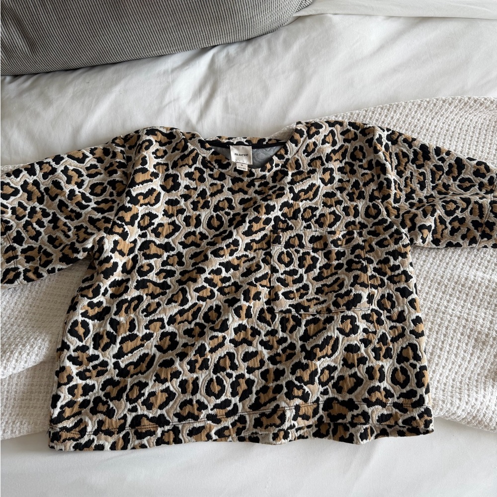Leopard Print Short Sleeve Top-Anthropologie